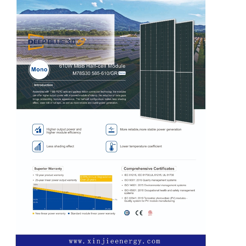 photovoltaic  single side   high efficiency module panels system online sales